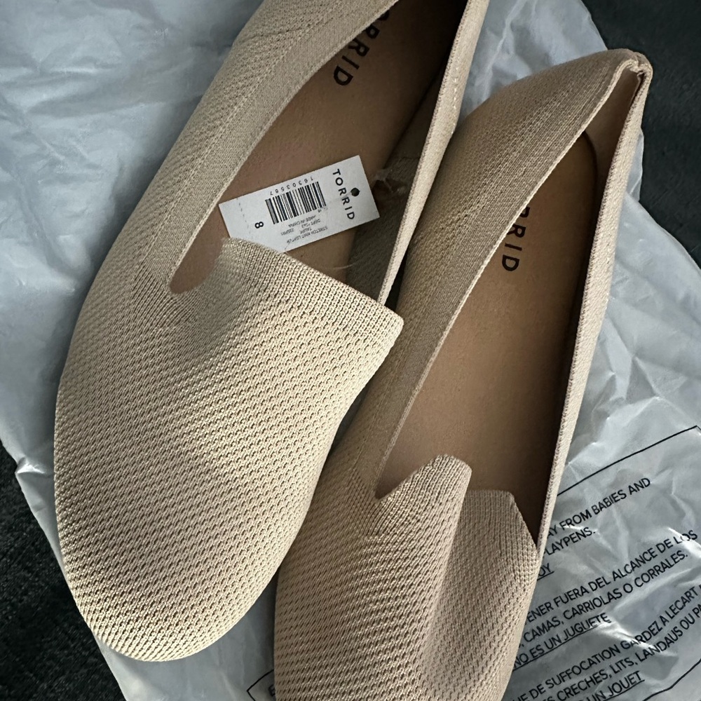Torrid Cream Flats with Cushioned Comfort